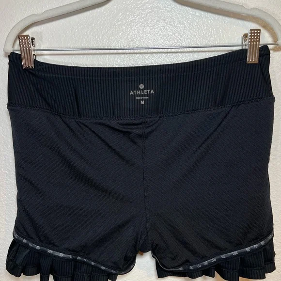 Athleta Women’s Good Match Skort Black Pleated Pocket Skirt Shorts M Tennis Logo - Picture 6 of 15